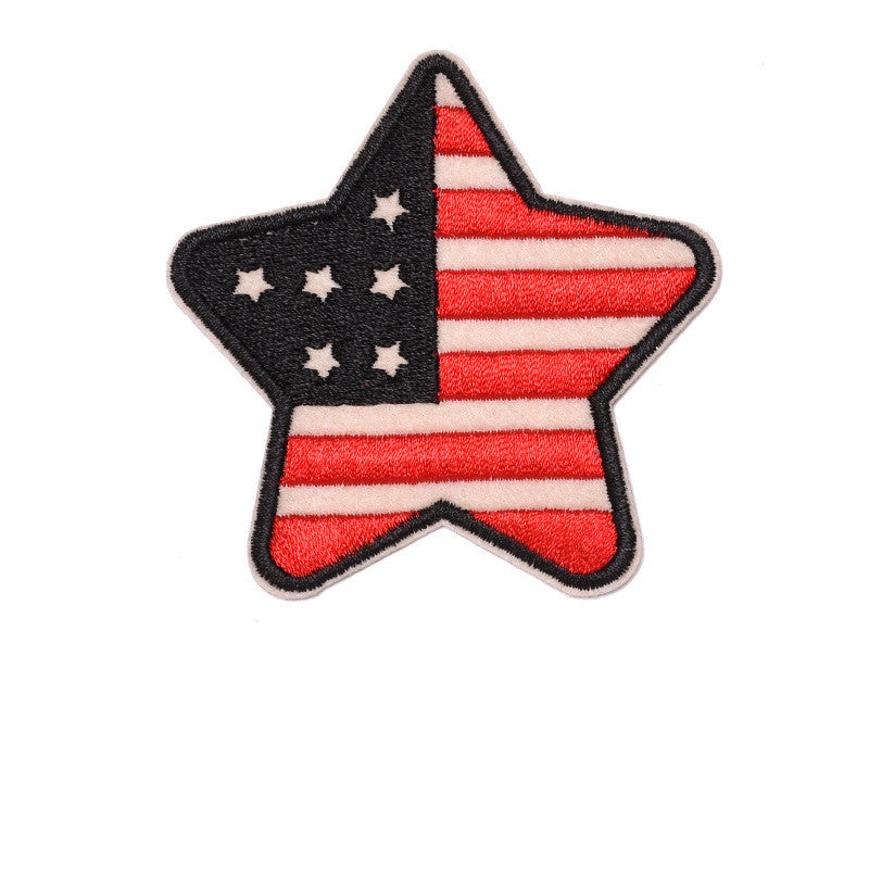 Embroidered clothing flag decoration patch