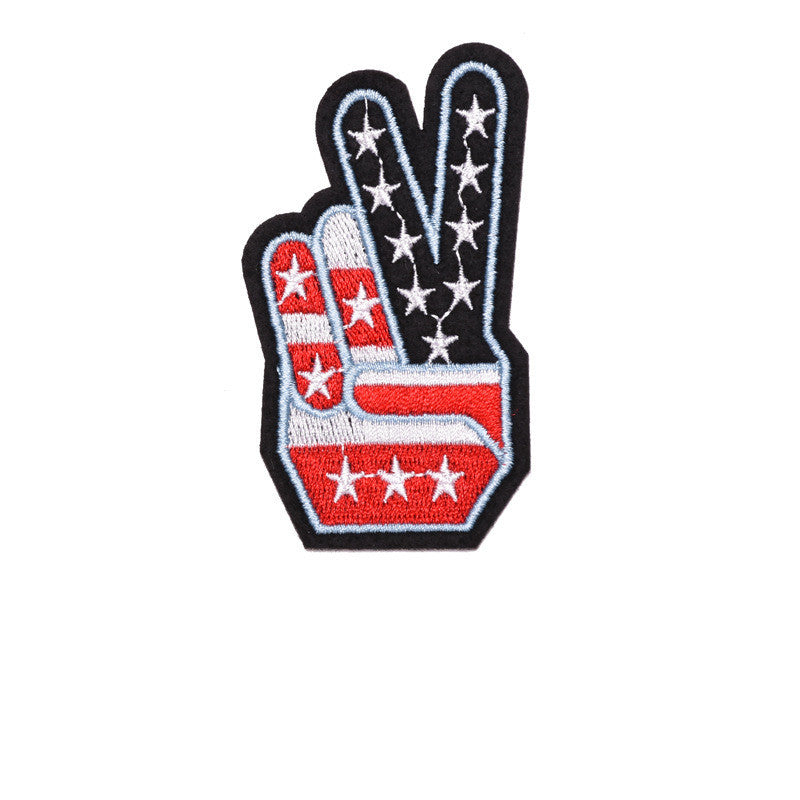 Embroidered clothing flag decoration patch