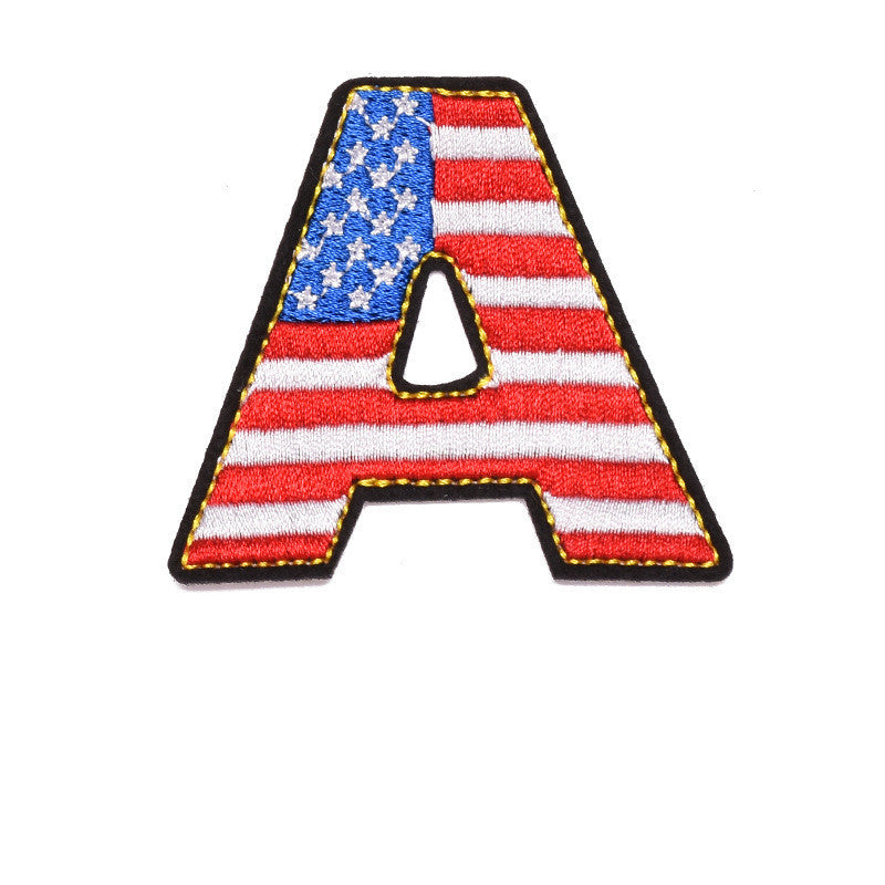 Embroidered clothing flag decoration patch