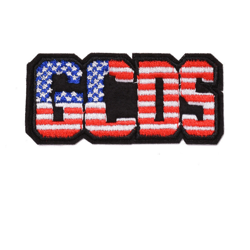 Embroidered clothing flag decoration patch