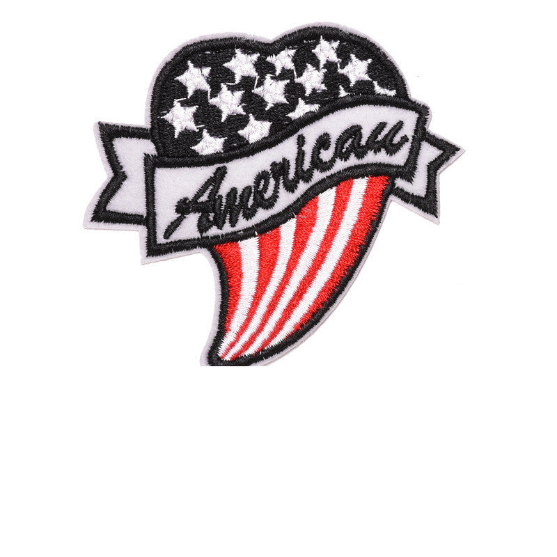 Embroidered clothing flag decoration patch