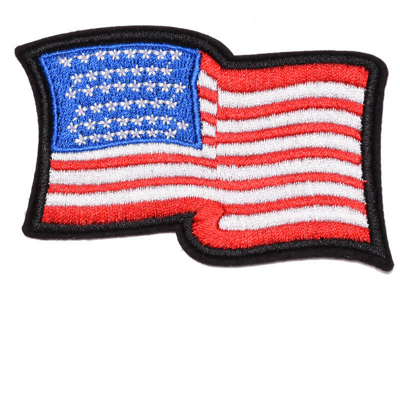 Embroidered clothing flag decoration patch