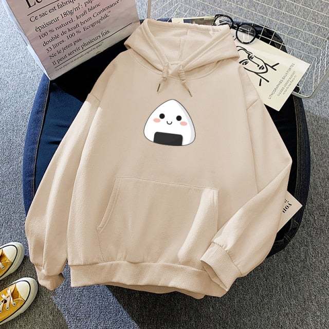 Women's Onigiri Soft Hoodie Apricot